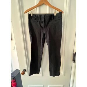Loft Marisa black textured crop pants 2P